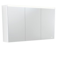 Fie LED Mirror Matte White Shaving Cabinet